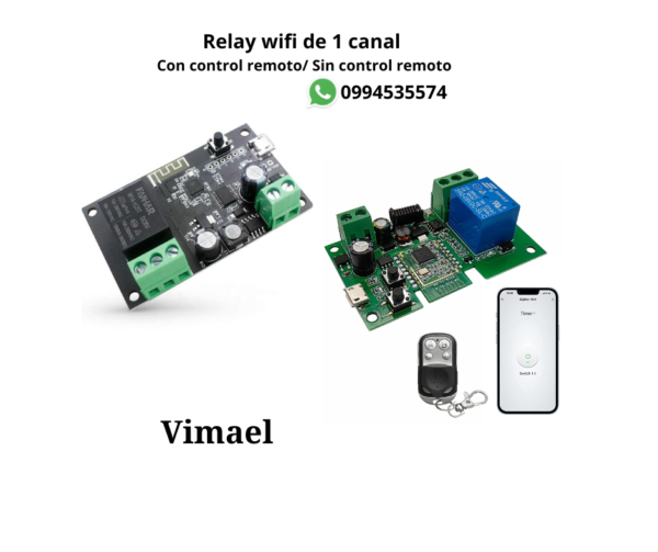 Relay Relé Wifi Tuya Smart De 1 Canal-Con Control/Sin Control - Vimael S.A
