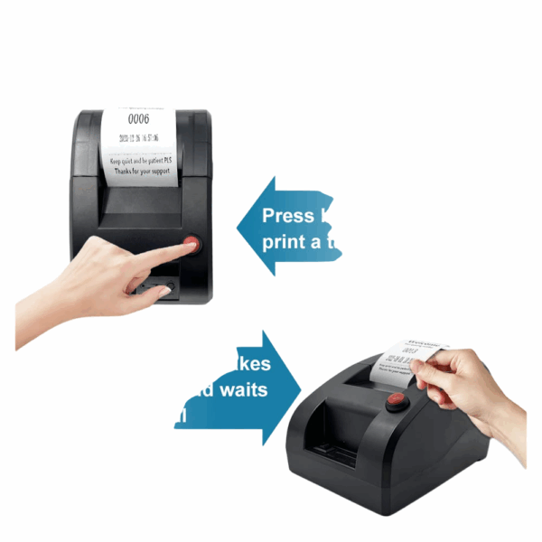 La impresora térmica bluetooth portátil modelo ZJ-5811DD ha sido diseñada para imprimir de manera clara, fácil y rápidamente en papel térmico, es decir, no utiliza tinta ni cartuchos de impresión. Robusta, con una expectativa de vida útil de varios años. Contenido del paquete: -Impresora Bluetooth portátil modelo ZJ-5811DD en caja individual -Batería para impresora ZJ-5811DD -Cargador de pared -Rollo de papel térmico. -Cable USB -Disco de instalación para Windows 10 -Manual