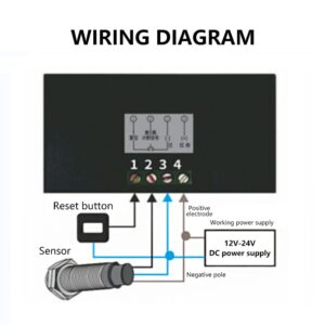 Contador Digital LCD De 12 VCC-24 VCC Con Interfaz De Señal NPN