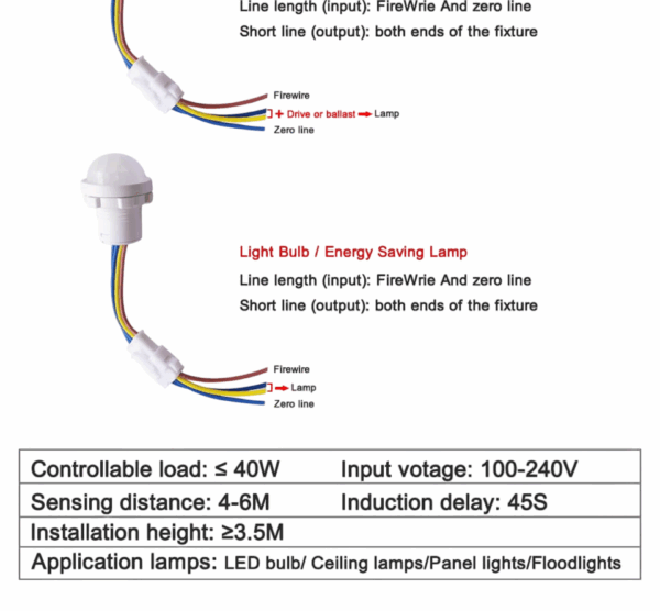 sensor de movimiento 110 vac