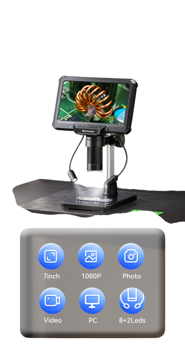 microscopio 7 pulgadas