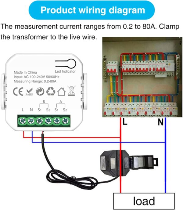 Medidor wifi de energia monofasica