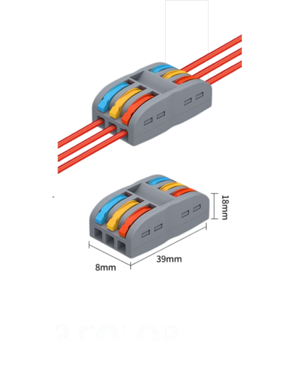 conector de cables 3 a 3